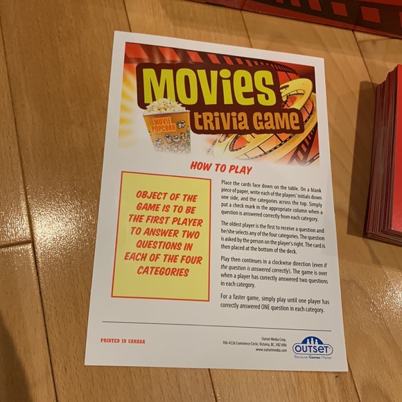 NWOT Movies Trivia Game - Picture 7 of 11